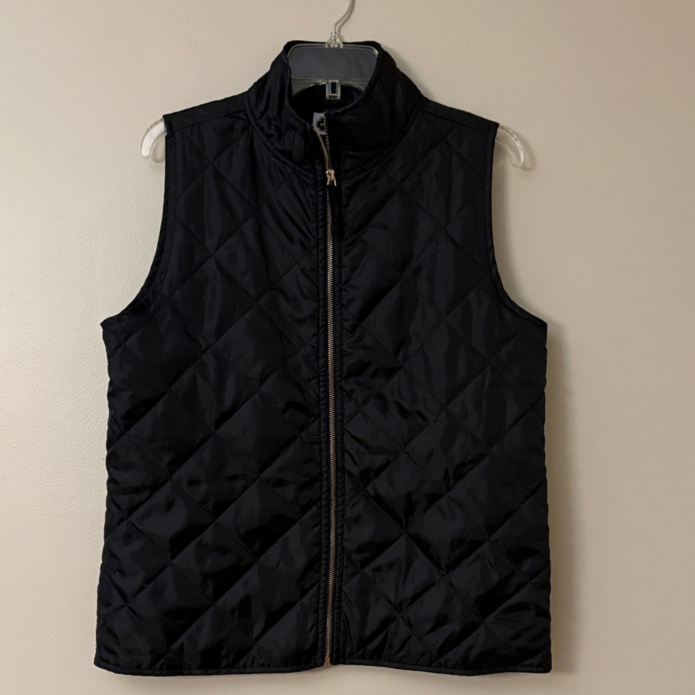 Mud Pie Black Quilted Vest - L (12/14)